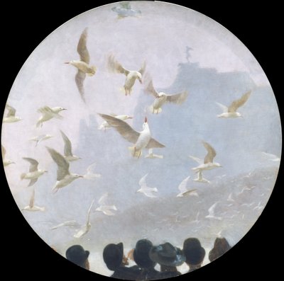 Gaivotas sobre o Alster, c.1905 de Julius August Friedrich Theodor von Ehren
